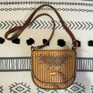 🌳 Handmade Boho Organic Eco Wood Birch Bark Crossbody Purse Handbag Bag